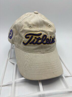 Titleist FootJoy FJ Golf Hat Khaki Purple Gold Cap